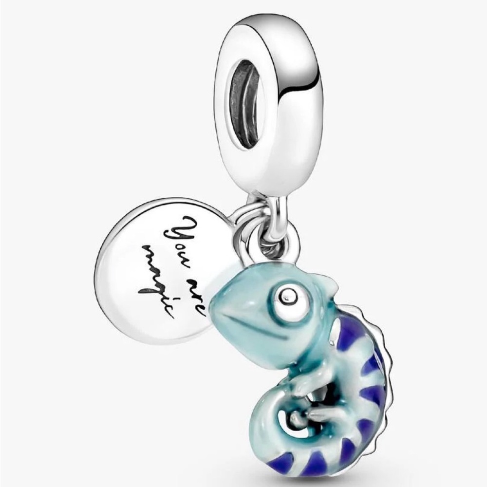 Pandora Silver and Blue Colour Changing Chameleon Charm